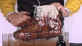 How to clean Yeezy 750 Boost vs chocolate syrup - Crep Protect Cure -EXTREME TEST 1