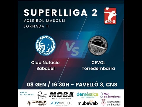 Partit voleibol Superlliga2 masculina: C.N.Sabadell - CEVOL Torredembarra