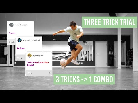 I MAKE COMBOS FROM YOUR TRICK SUGGESTIONS - Three Trick Trial - Football Freestyle