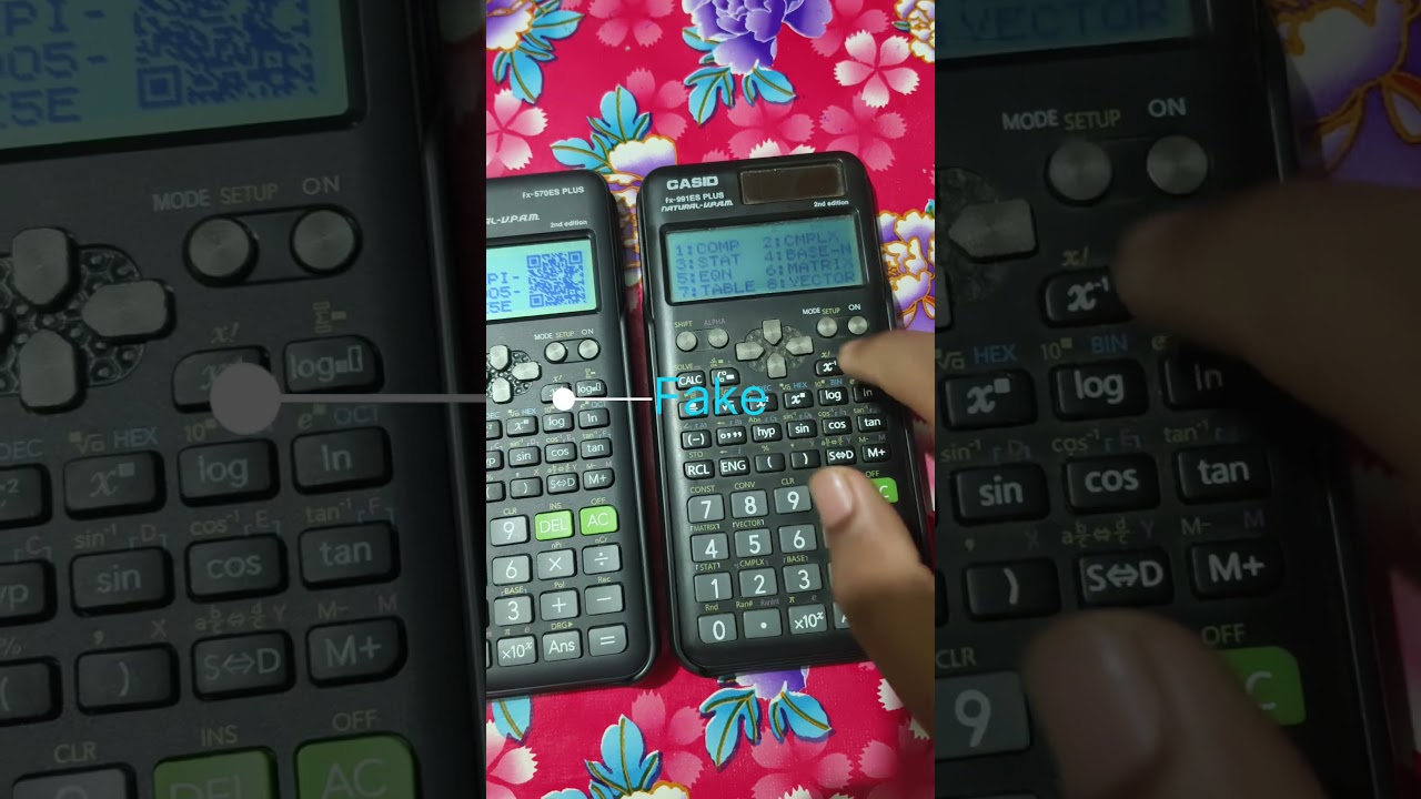 Casio original vs fake calculator