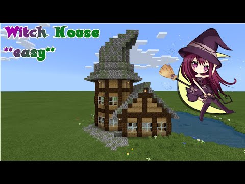 Minecraft Tutorial!: How to Build a Witch House!  **Midieval Builds** /EASY