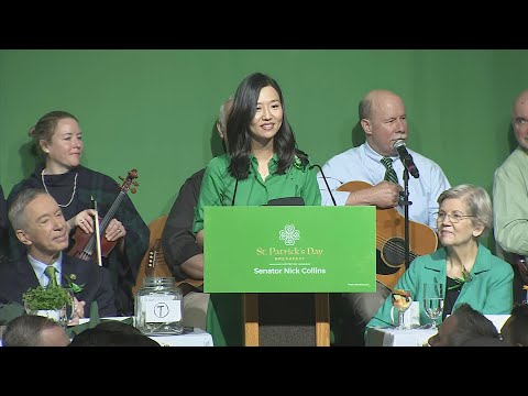 Mayor Michelle Wu pokes fun at North End restaurant lawsuit in St. Patrick's Day breakfast speech