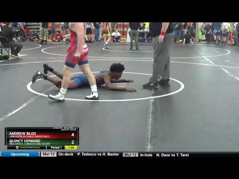 Junior Men 145 Andrew Bliss Lancaster Alliance Wrestling C Vs Quincy Howard Benjamin N. Cardozo Hi