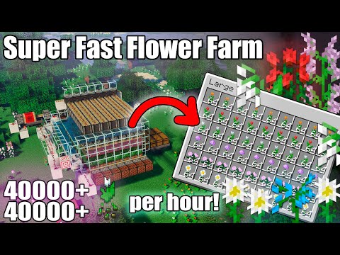 Insane Flower Farm Tutorial - Minecraft's Fastest!