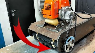 Even the NATO professors didn't think of that! Turn your lawn mower into a powerful snowmobile