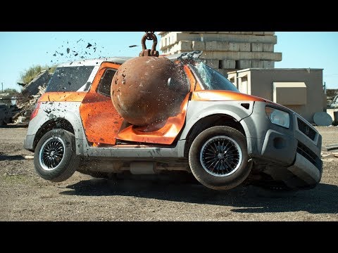 4 Ton Wrecking Ball in Slow Motion - The Slow Mo Guys Video