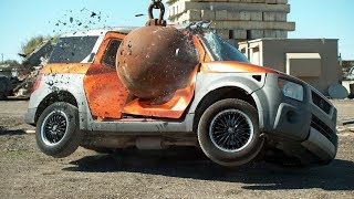 4 Ton Wrecking Ball in Slow Motion - The Slow Mo Guys