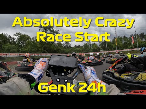 Karting Genk 24h - 48 teams battling for position - and then it starts raining...