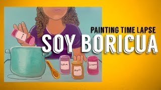 Soy Boricua- Painting TimeLapse #arteboricua #timelapse #puertoricanart