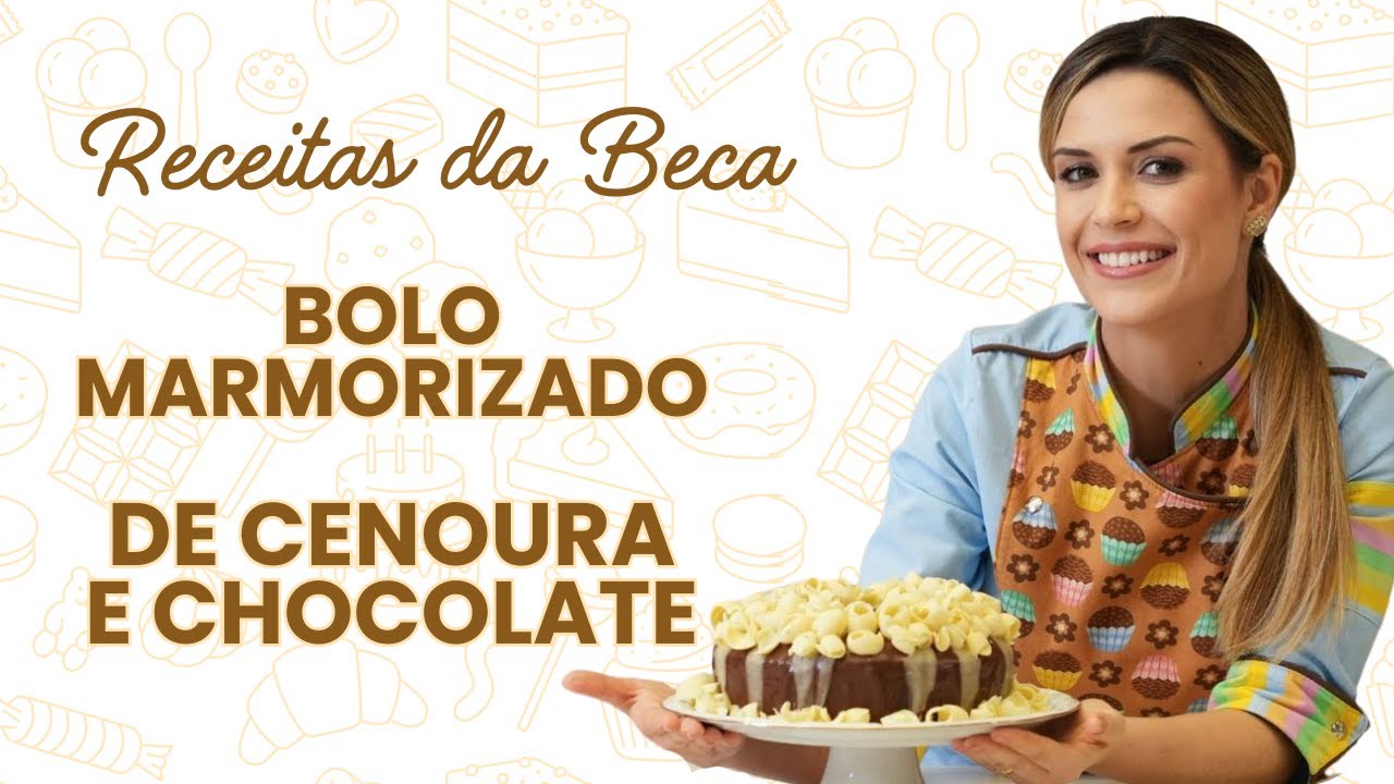 Receita de Bolo Marmorizado de Cenoura e Chocolate | Fácil e Delicioso!