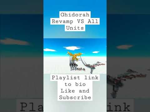 Ghidorah Revamp VS All Units - Animal Revolt Battle Simulator #arbs #shorts #animalrevolt #shorts