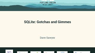 Dave Sawyer - SQLite: Gotchas and Gimmes - PyCon 2016