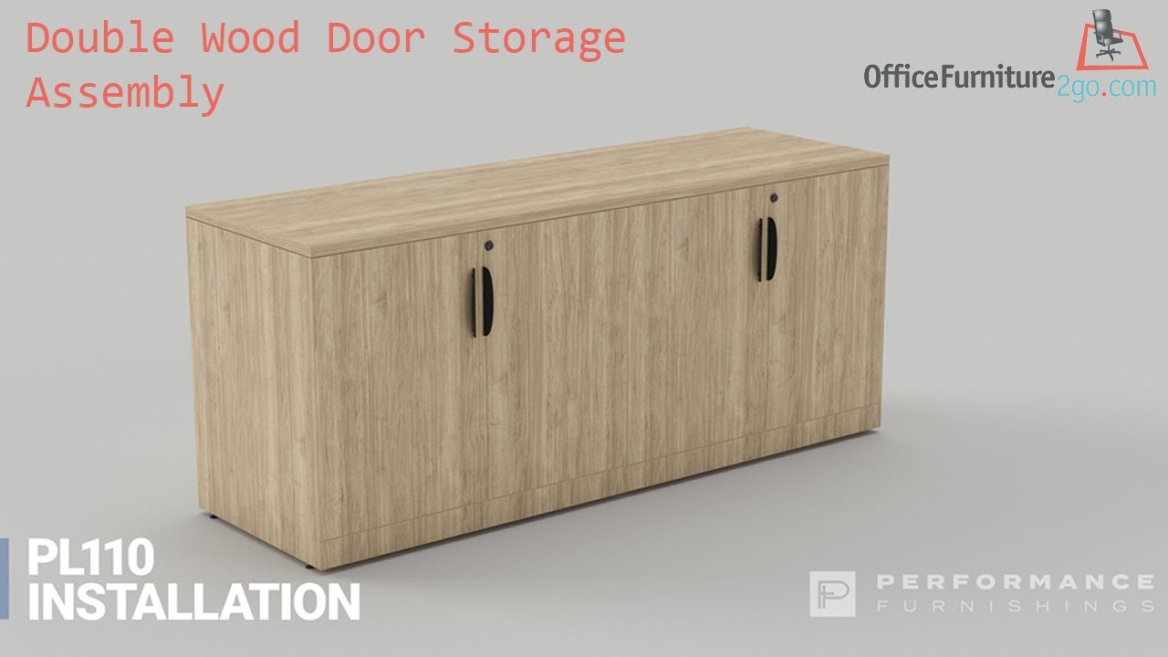 Double Wood Door Storage Assembly