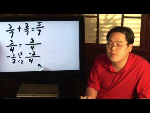 Part of a video titled Fractions & Proportions : Steps to Solving Fractions - YouTube