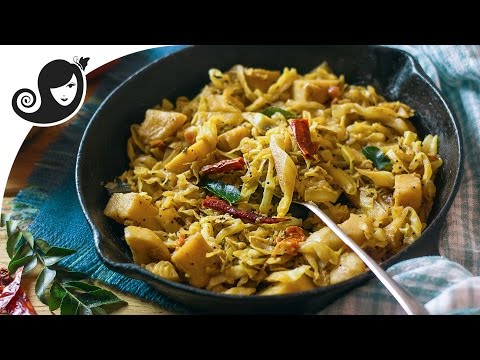 Mauritian-style Sautéed Cabbage with Potatoes [Touffer Lichou] | Vegan / Vegetarian Recipe