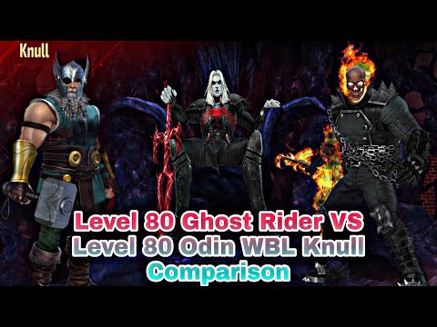 Level 80 Ghost Rider VS Level 80 Odin WBL Knull Comparison - Marvel Future Fight