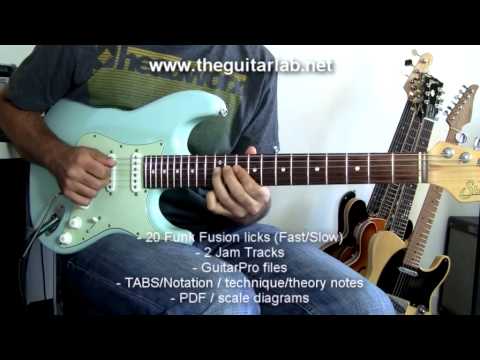 Preview - 20 Funk Fusion Guitar Licks  - TheGuitarLab.net -