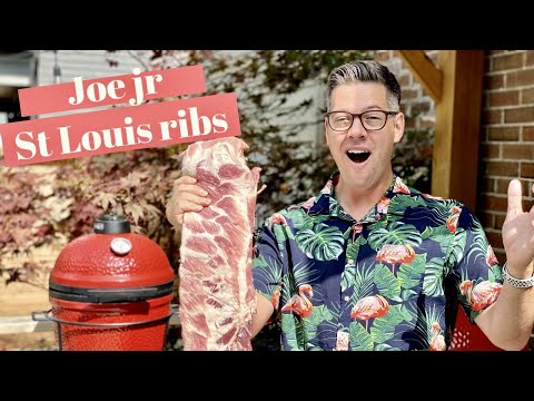 Ribs on the Kamado Joe JR???  I fit TWO racks of St. Louis ribs and they were amazing!! Find out how
