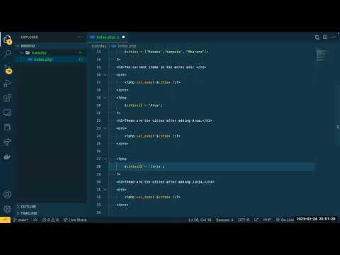 Learn how to use Arrays in PHP - 2023 - Live Classroom session