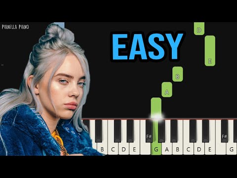 Billie Eilish, Khalid - Lovely | EASY Piano Tutorial by Pianella Piano