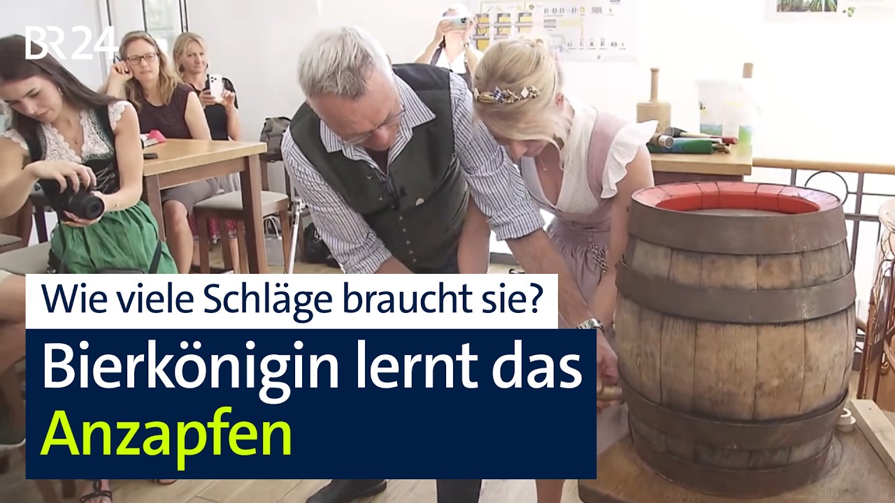 Bayerische Bierkönigin: Profikurs im Anzapfen | Abendschau | BR24