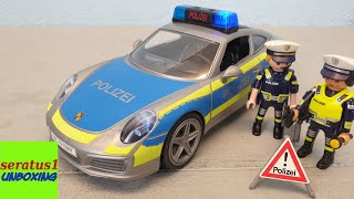 Playmobil Polizei Porsche 911 Carrera 4S 70067 auspacken seratus1 unboxing