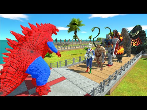 Spiderman Godzilla 2014 Oasis Death Run VS Kaiju Monster - ARBS