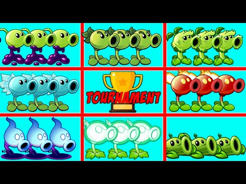 PvZ 2 Tournament - 8 Best PEA Plants - Who Will Win? - Plant vs Plant.