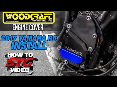 Woodcraft 2017 Yamaha R6 Engine Cover Install | Sportbiketrackgear.com