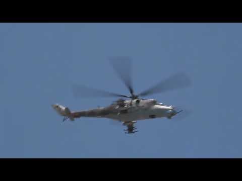 Mi-24 & HH-60W First time ever flying against each other!