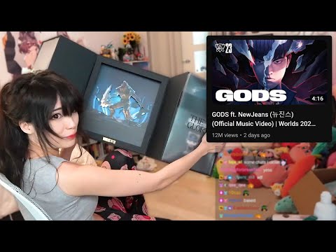 Emiru Opens Limited Edition League of Legends Worlds 23 Box + Reacts to "GODS ft. NewJeans"