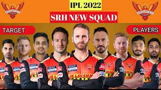 SRH Target Players 2022 Mega Auction || SRH Squad 2022 || SRH Targeted Players for IPL 2022 Auction