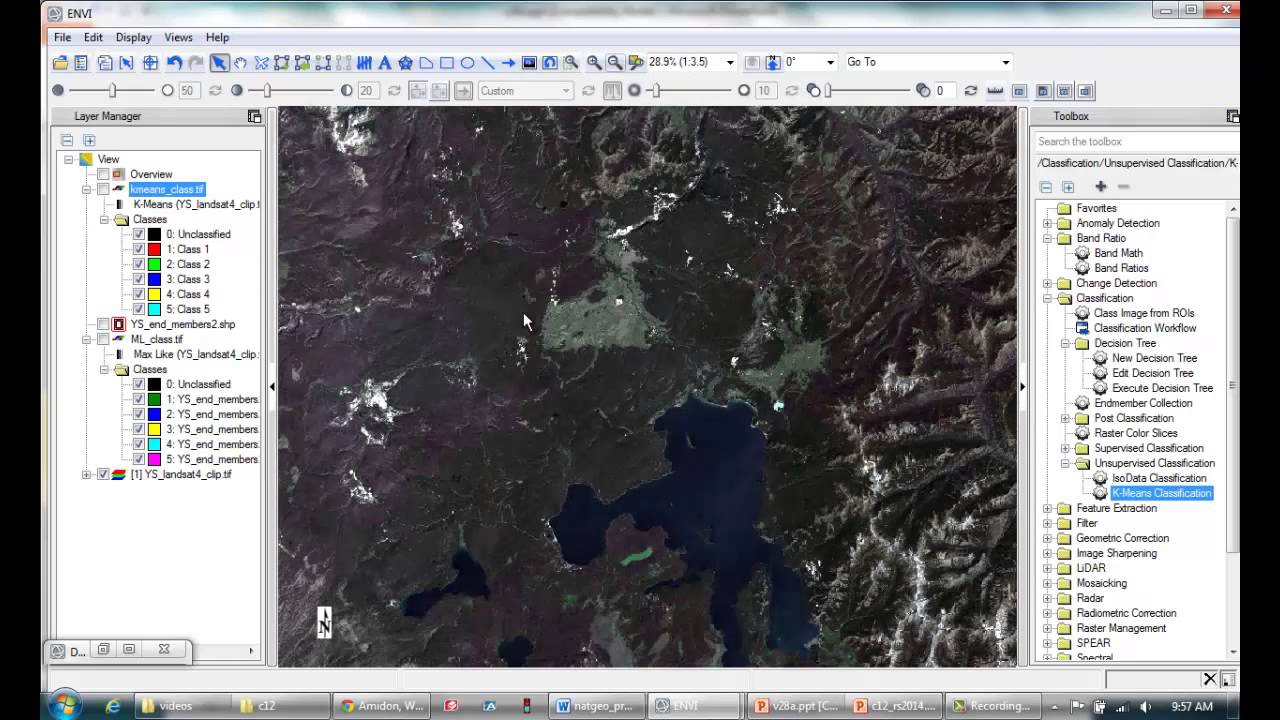 v28a unsupervised classification in ENVI
