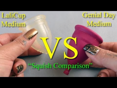 LaliCup vs Genial Day MED 'Squish' - Menstrual Cups
