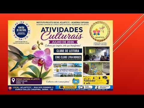 Venda Nova e Iúna. Academia de Letras e Artes de Poetas Trovadores Pontão de Cultura. Dia 03/07/2026