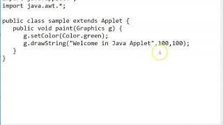 How to run applet program in java, How to save applet program, using command prompt, notepad