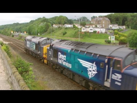 Ffynnongroyw 28.5.2014 - DRS 37608 & 37423 Spirit of the Lakes in new livery Prestatyn