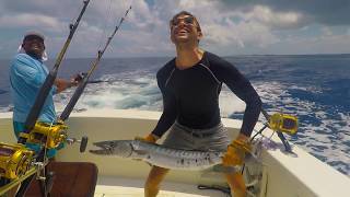 Man Vs. Barracuda - GoPro (Slackem Charters Deep Sea Fishing - Grand Cayman)