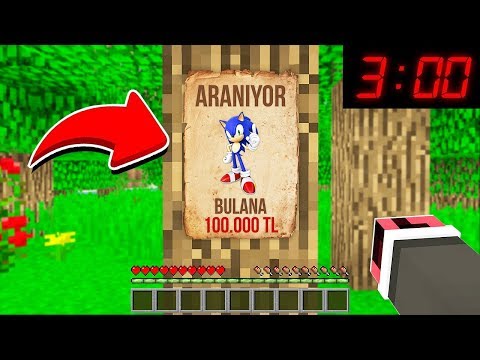 GECE 3'TE SONİC ARANIYOR! 😱 - Minecraft