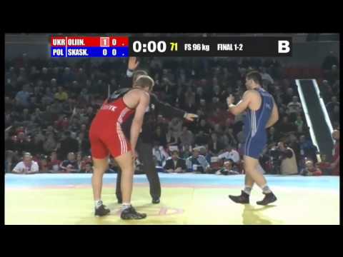 Finale 1-2 FS 96 Kg P.OLIINYK (UKR) vs K.SKASKIEWICZ (POL) Senior European Championship