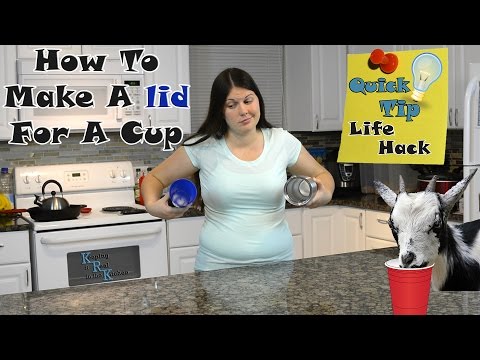 Part of a video titled Life Hack / Quick Tip #10 How to Make a Lid for a Cup - YouTube