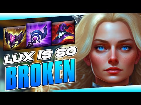 BUFFED LUX IS LITERALLY FREE ELO | LUX MID | S13