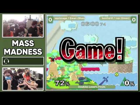 Mass Madness 36 SSBM - cup/bonfire10 (Green) vs. Electroman/squizzage (Blue) - Melee Doubles LF