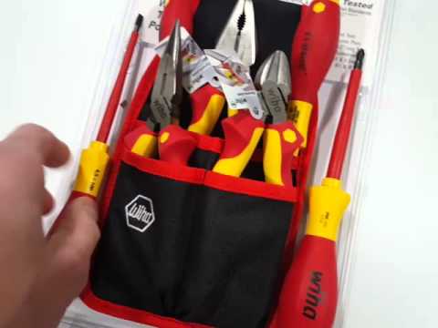 WIHA 32985 Insulated Industrial Pliers/Cutters and Screwdrivers 7 Piece Set