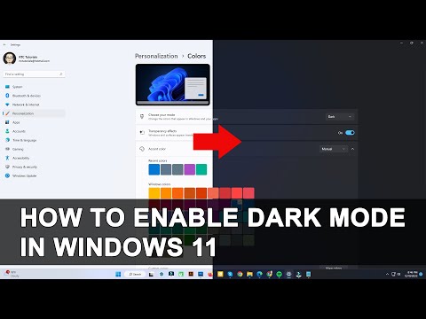How to Enable Dark Mode on Windows 11 and windows 10- Windows 11 Dark
