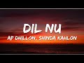 DIL NU (LYRICS) - AP DHILLON | SHINDA KAHLON |TWO HEARTS NEVER BREAK THE SAME