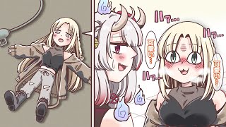 【手描き】百鬼あやめのあまりの可愛さに色々間違えてしまう虎金妃笑虎【ホロライブ切り抜き】