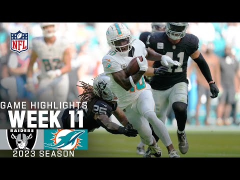 Las Vegas Raiders vs. Miami Dolphins Game Highlights | NFL 2023 Week 11