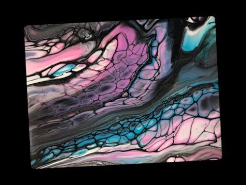 (316) Acrylic Fluid Painting - Bottom Bottle Swipe - Surprise Ending!