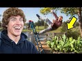 Crazy Friend Jumped Into Cactus